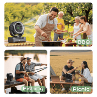 Thumbnail for SprzAir 6000mAh Rechargeable Camping Fan – 120° Oscillation & LED Lantern