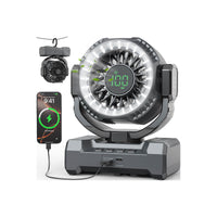 Thumbnail for SprzAir 6000mAh Rechargeable Camping Fan – 120° Oscillation & LED Lantern