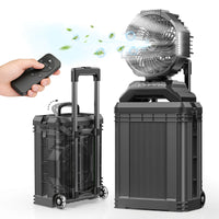 Thumbnail for SprzAir 4 Gal Rechargeable Misting Bucket Fan – Oscillating & Retractable Handle