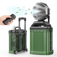 Thumbnail for SprzAir 4 Gal Rechargeable Misting Bucket Fan – Oscillating & Retractable Handle