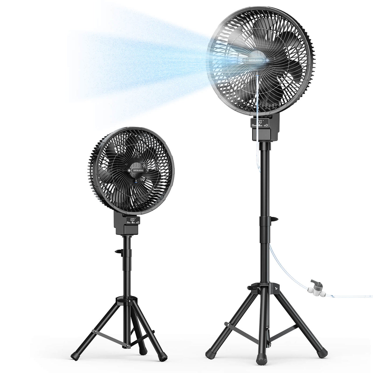 SprzAir 20000mAh Rechargeable Misting Pedestal Fan – Oscillating & Mister Kit