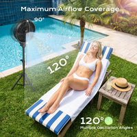 Thumbnail for SprzAir 20000mAh Rechargeable Misting Pedestal Fan – Oscillating & Mister Kit
