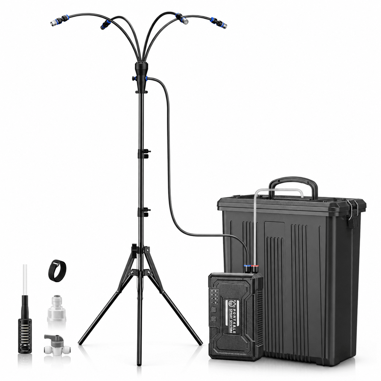 SprzAir 4 Gal Standing Misting System – 10000mAh Pump & 5 FT Adjustable Height