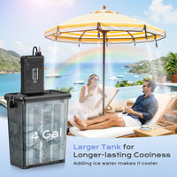 Thumbnail for SprzAir 4 Gal Umbrella Misting System – 15000mAh Rechargeable Pump & 33FT Hose